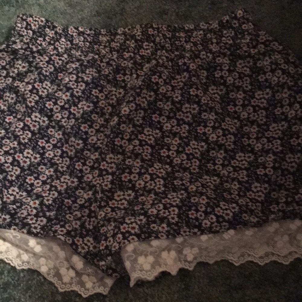 Short woven Navy/white shorts